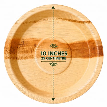 Areca Leaf Snack Plate (10 Inches), Supari Leaf Snack Plate, Palm Leaf Snack Plate, Betel Nut Leaf Snack Plate, Eco-Friendly Disposable Snack Plate