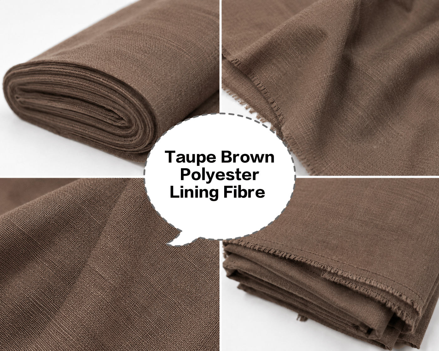 Taupe Brown Polyester Lining Fibre (Chhota Panna), Taupe Brown Lining Cloth, Taupe Brown Polyester Lining Fabric, Taupe Brown Polyester Inner Lining, Taupe Brown Lining Material