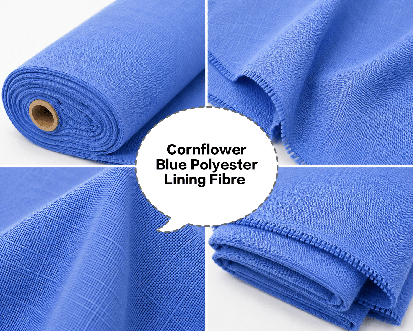 Cornflower Blue Polyester Lining Fibre (Chhota Panna), Cornflower Blue Polyester Lining Fabric (Chhota Panna), Light Cornflower Blue Lining Fabric (Chhota Panna), Blue Polyester Lining Fabric (Chhota Panna)