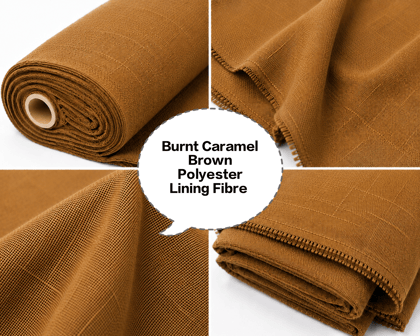 Burnt Caramel Brown Polyester Lining Fibre (Bada Panna), Burnt Caramel Brown Polyester Lining Fabric (Bada Panna), Caramel Brown Polyester Lining Fabric (Bada Panna), Warm Brown Polyester Lining Fabric (Bada Panna),