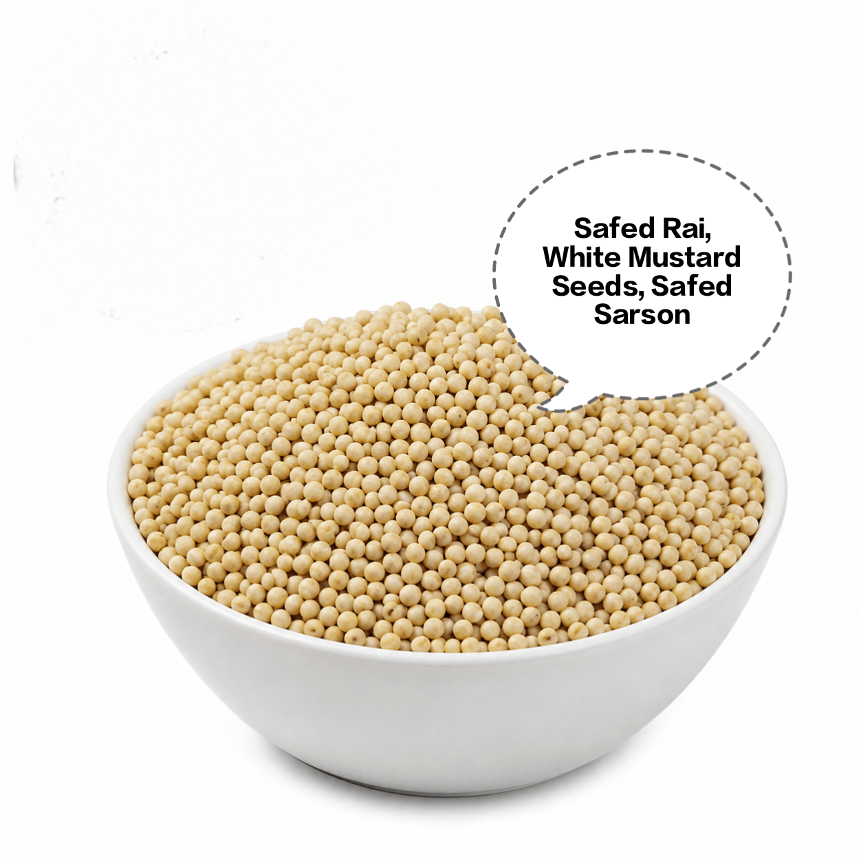 Safed Rai, White Mustard Seeds, Safed Sarson, White Rai Dana, Yellow Mustard Seeds 5kg