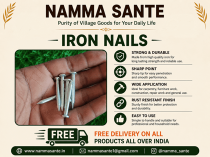 Heavy Duty Steel Concrete Nails 1 Inch | 1 Inch Concrete Nails | Hardened Steel Nails | Hard Wall Nails | Concrete Wall & Beam Nails