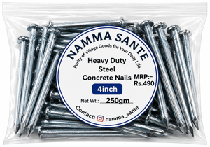 Heavy Duty Steel Concrete Nails 4 Inch | Concrete Nails | Steel Nails | Cement Nails | Masonry Nails