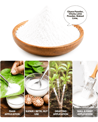 Paan Chuna Powder, Chuna Powder, Choona Powder, Slaked Lime Powder, Edible Lime Powder, Hydrated Lime Powder, Calcium Hydroxide Powder, Chunam Powder, Chunnam Powder, Sunnam Powder, Sunnambu Powder, Lime Powder