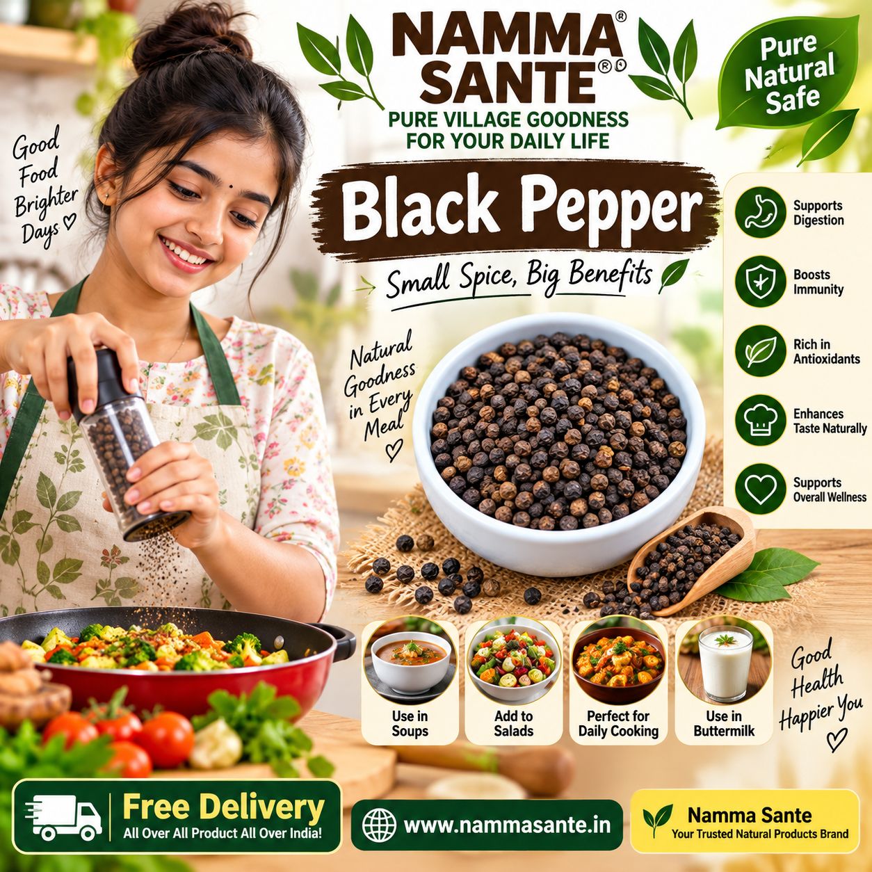 Black Pepper, Kali Mirch, Gol Mirch, Karuppu Milagu, Menasu 