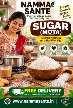 Sugar (Mota), Mota Shakkar, Mota Sakhar, Mota Khand, Mota Sakkare