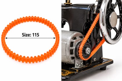 115mm Sewing Machine Motor Belt / Nylon Toothed Belt | Sewing Machine Drive Belt | Tailoring Machine Belt | Nylon Gear Belt 