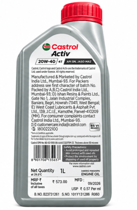 Castrol Activ 4T 20W-40 1L