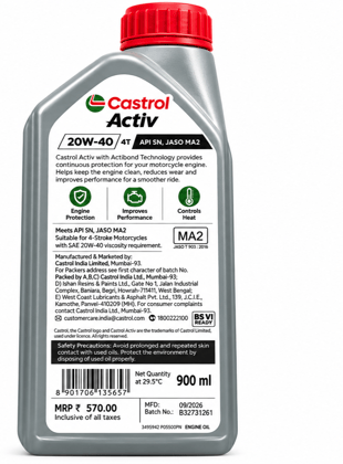 Castrol Activ 4T 20W-40 900ml