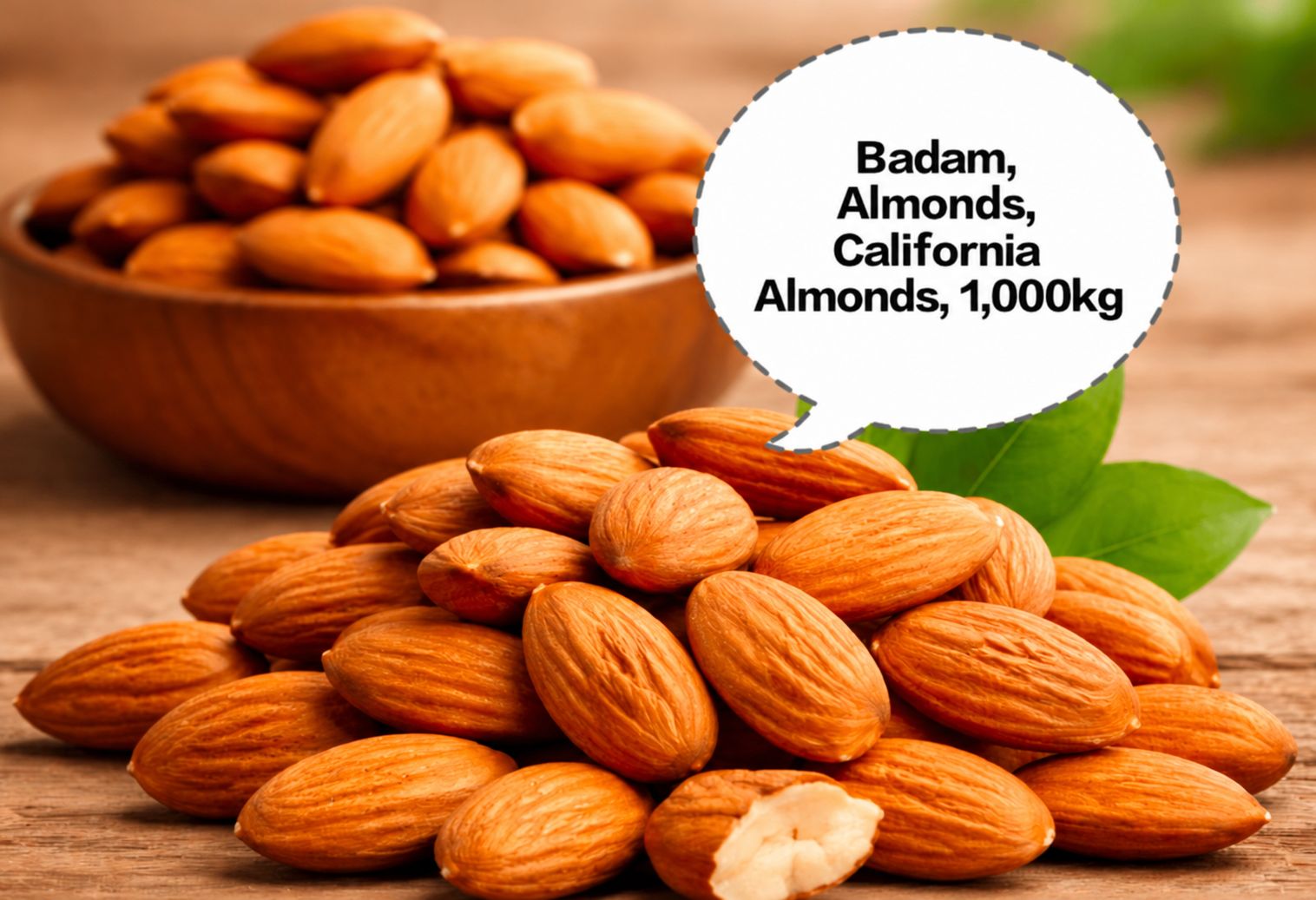 Badam, Almonds, California Almonds, Premium Badam, Dry Fruits Almonds 1,000kg