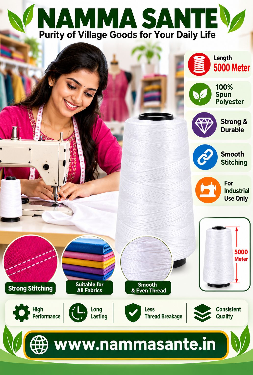 Polyester Sewing Thread 5000 Metre