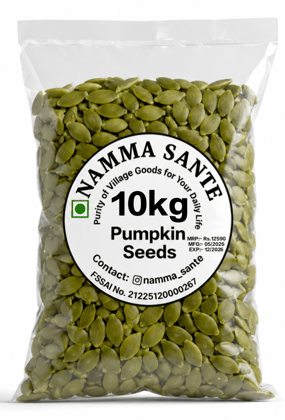 Pumpkin Seeds, Kaddu Beej, Pepita Seeds, Green Pumpkin Kernels, Cucurbita Seeds 10kg