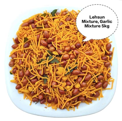 Lehsun Mixture, Garlic Mixture, Poondu Mixture, Spicy Mixture, Garlic Namkeen 5kg
