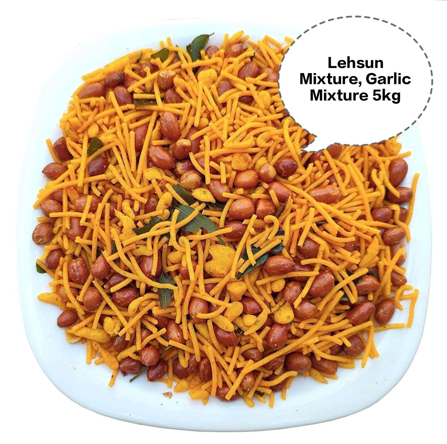 Lehsun Mixture, Garlic Mixture, Poondu Mixture, Spicy Mixture, Garlic Namkeen 5kg