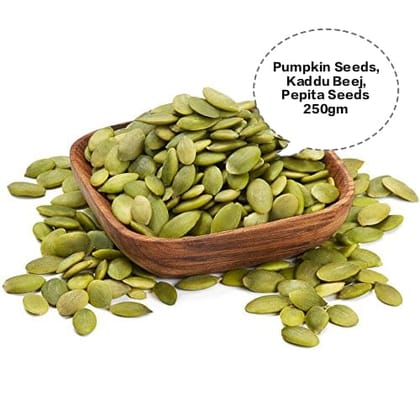 Pumpkin Seeds, Kaddu Beej, Pepita Seeds, Green Pumpkin Kernels, Cucurbita Seeds 250gm