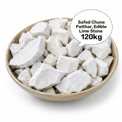 Safed Chuna Patthar, Edible Lime Stone, Paan Chuna Stone, Natural Lime Stone, White Lime Stone 120kg