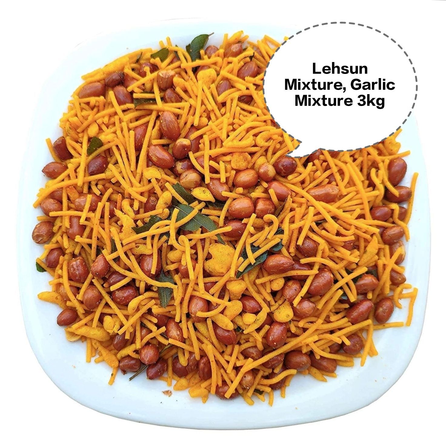 Lehsun Mixture, Garlic Mixture, Poondu Mixture, Spicy Mixture, Garlic Namkeen 3kg