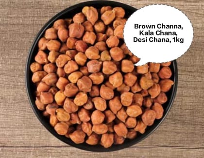 Brown Channa, Kala Chana, Desi Chana, Black Chickpeas, Bengal Gram 1kg