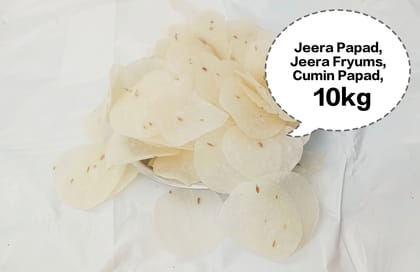 Jeera Papad, Jeera Fryums, Cumin Papad, Jeera Papad Fryums, Indian Jeera Papad 10kg