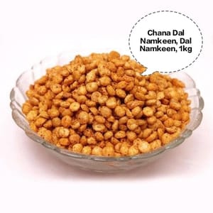 Chana Dal Namkeen, Dal Namkeen, Roasted Chana Snack, Fried Bengal Gram, Split Chana Snack 1kg