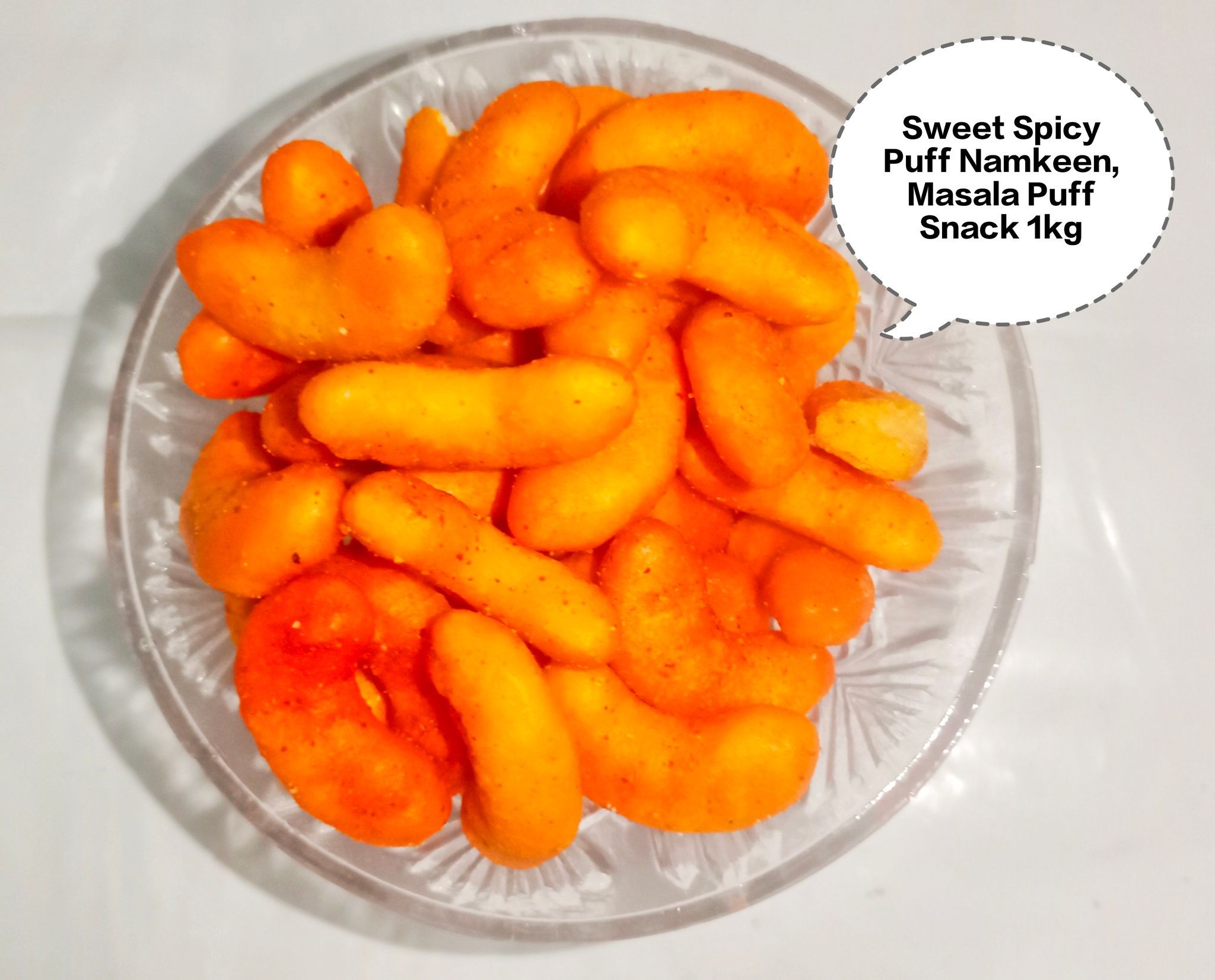 Sweet Spicy Puff Namkeen, Masala Puff Snack, Crunchy Corn Puff, Sweet & Salty Puff, Spicy Namkeen Puff 1kg
