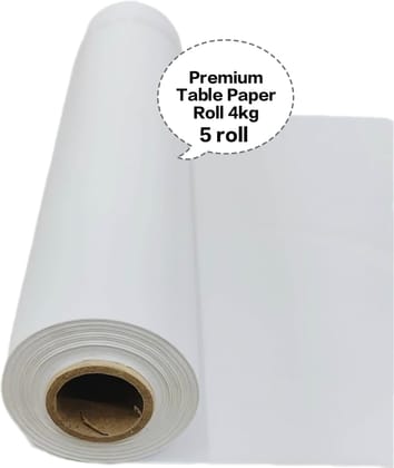 Premium Table Paper Roll 4kg, Table Paper Roll 4kg, Disposable Table Paper Roll, Restaurant Table Paper Roll, Kraft Table Paper Roll 4kg×5roll