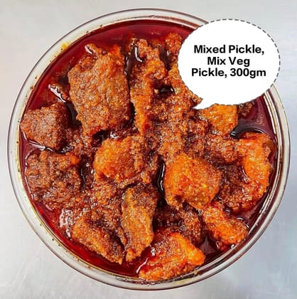 Mixed Pickle, Mix Veg Pickle, Pachranga Achar, Punjabi Mixed Achar, Spicy Vegetable Pickle 300gm