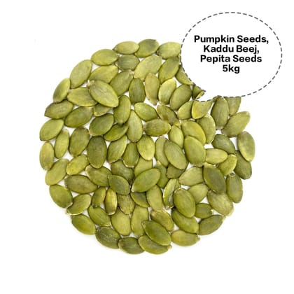 Pumpkin Seeds, Kaddu Beej, Pepita Seeds, Green Pumpkin Kernels, Cucurbita Seeds 5kg