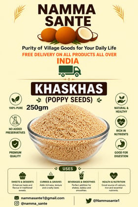 Khaskhas, Poppy Seeds, Posta Dana, Posto, Kasa Kasa 250gm