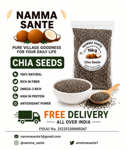 Chia Seeds, Salvia Seeds, Tukmaria Seeds, Mexican Chia Seeds, Superfood Seeds 10kg Chia Seeds, Salvia Seeds, Tukmaria Seeds, Mexican Chia Seeds, Superfood Seeds 10kg