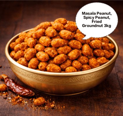 Masala Peanut, Spicy Peanut, Fried Groundnut, Coated Peanut, Masala Shenga 3kg