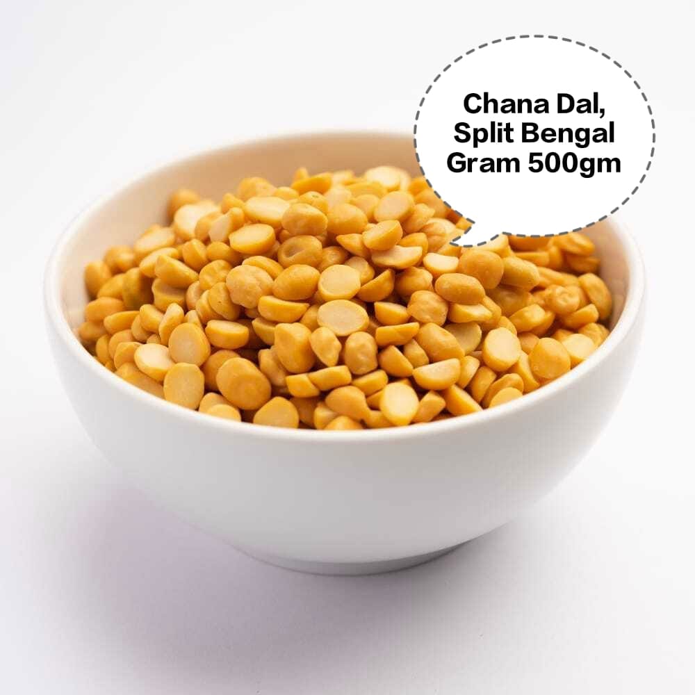 Chana Dal, Split Bengal Gram, Bengal Gram Dal, Boot Dal, Kadale Bele 500gm