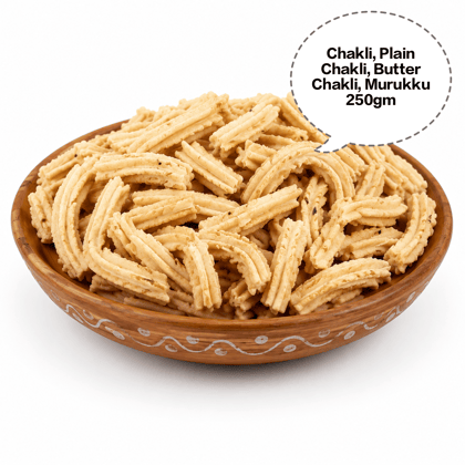 Chakli, Plain Chakli, Butter Chakli, Murukku, Rice Chakli 250gm