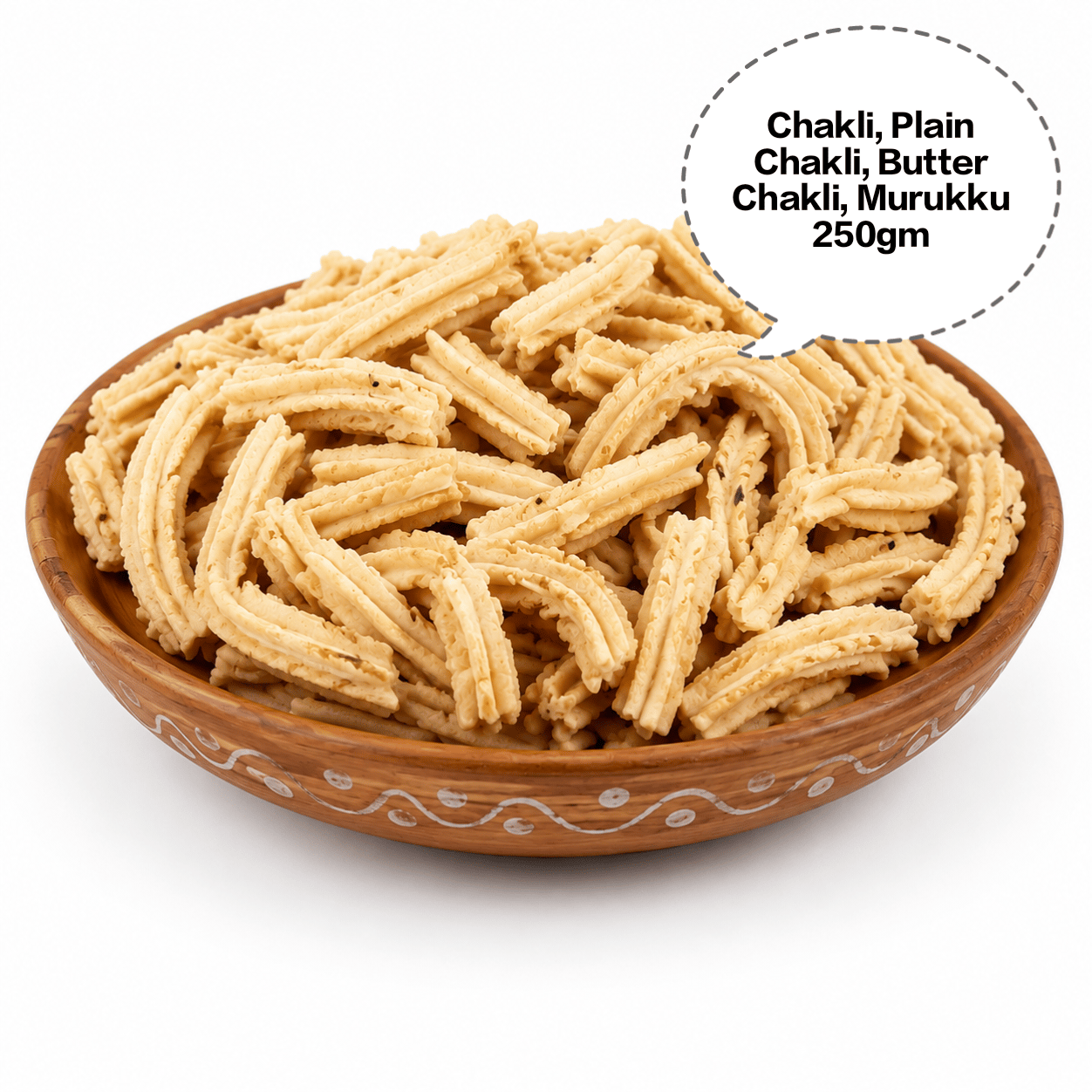 Chakli, Plain Chakli, Butter Chakli, Murukku, Rice Chakli 250gm